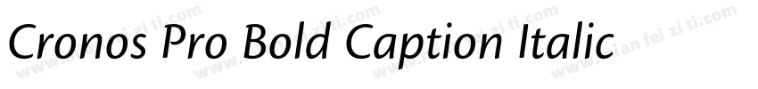 Cronos Pro Bold Caption Italic字体转换